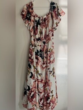 Floral Maxi Dress in Blush Rose